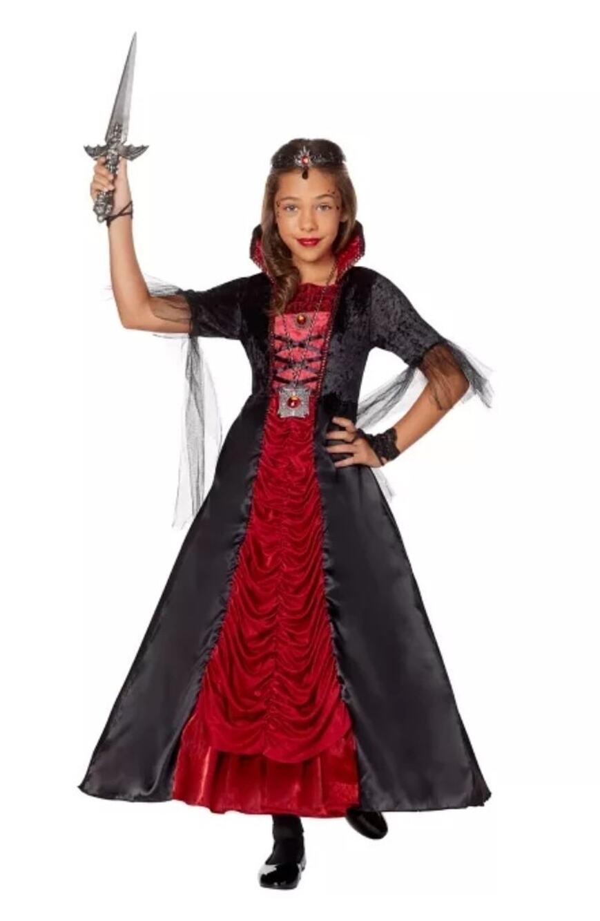 Spirit Victorian Royal Vampiress Dress Halloween Costume Cosplay Witch Girls S